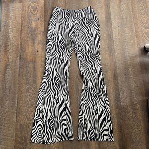 Shein Zebra Flare Pants